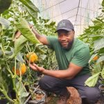 Roland Fomundam, the founder of GreenHouse Ventures in his green house