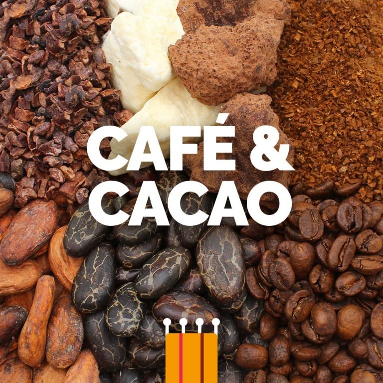Fèves de cacao et de café